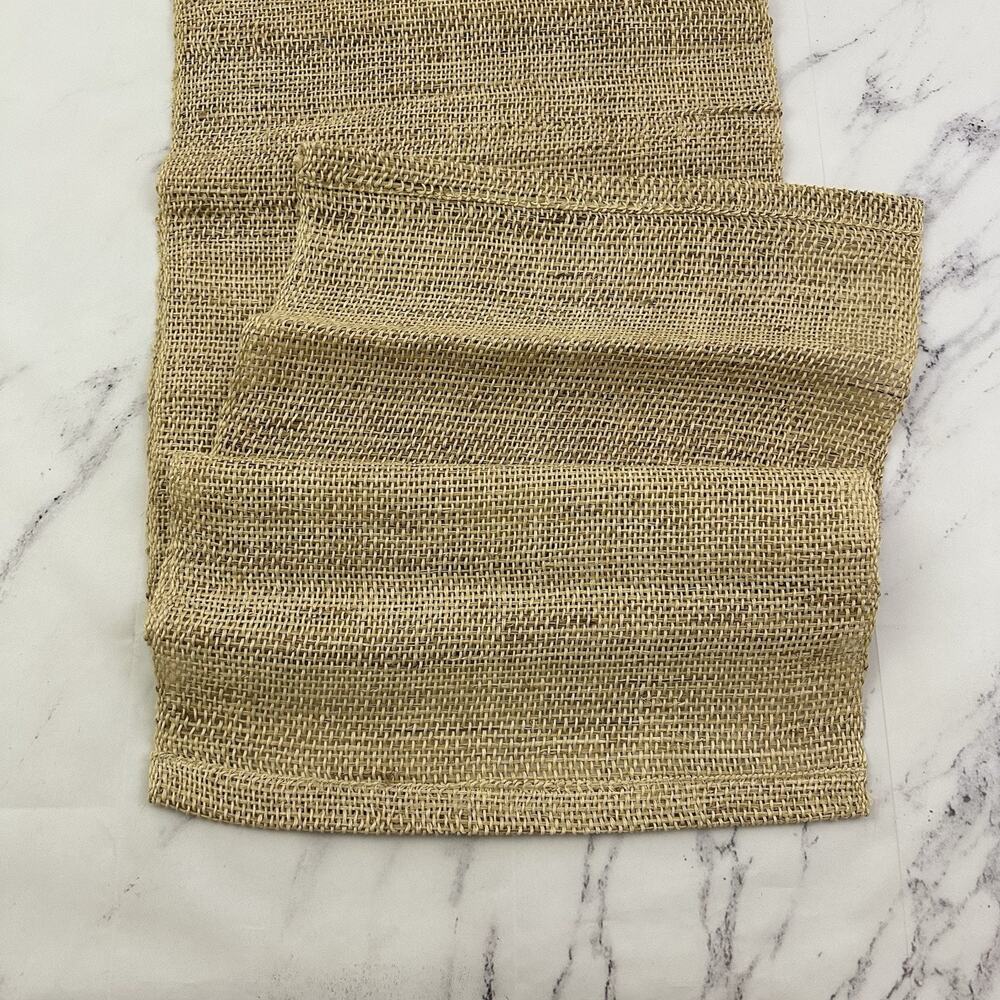 World Market Cost Plus Jute Raffia Woven Table Runner Long Boho Tropical Natural - Picture 5 of 5